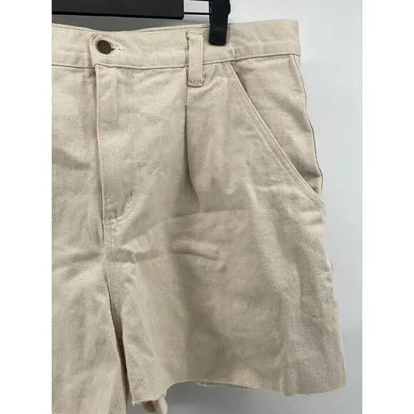 WALKER WEAR Men's Beige Four-Pocket Raw-Hem Chino Shorts SZ 34 - Picture 3 of 10